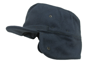 Vintage Swedish Airforce Wool Cap Winter Mountain Hat With Fold Down Ears / Neck Flap - main image