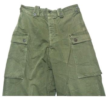 Military Issue Olive Herringbone Vintage trousers - main image