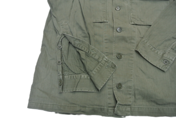 Olive herringbone shirt - main image