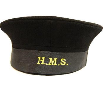 WWII Style Naval Pie hat WWII style HMS Naval Black / Navy Hat