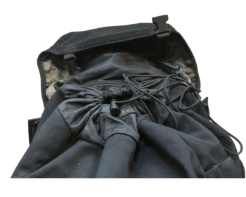Black Dutch Military Stingray Molle Rucksack Genuine Military Police Issue 60 Litre Bag With Lower Compartment Zipped Access - main image