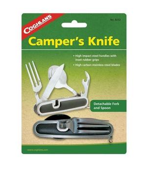 Campers Knife, all in one knife fork spoon cutlery Fold out set