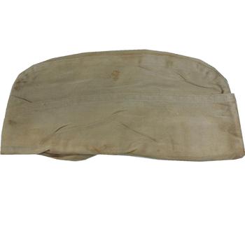Side Hat WWII 1940's Style US Army  Khaki Garrison Side Cap 1950`s Dated ~ Used - main image