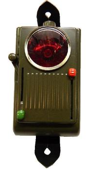 Danish Olive Green Signal Lamp With Morse Code And Filters - Type II (Leather End) - main image