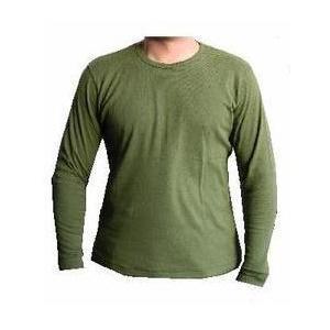 Olive Green Long Sleeved Army Issue Thermal Vest Top - New - main image
