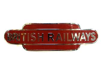 British Railways Enamel Totem Sausage Train Badge ~ Different Regions ~ Nickle Chrome - main image