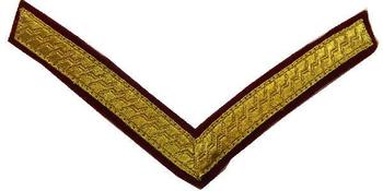 Lance Corporal Maroon backed lance corporal stripe - pair