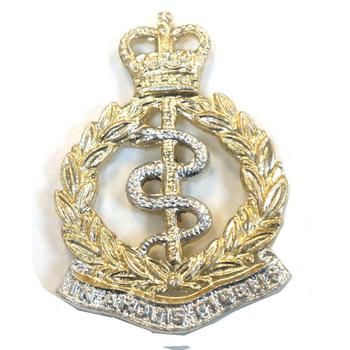 Royal Army Medical Corps Staybright collar Badges pair