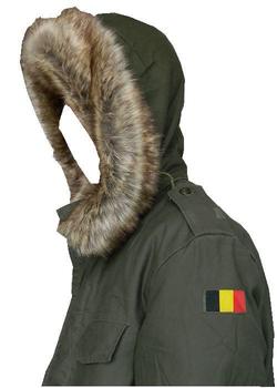 Belgian Army 'Mod Style' Military Parka / Parker With Quilted Lining And Fur Trimmed Hood - main image
