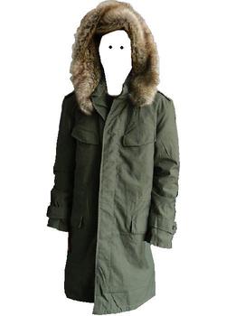 Belgian Army 'Mod Style' Military Parka / Parker With Quilted Lining And Fur Trimmed Hood - main image