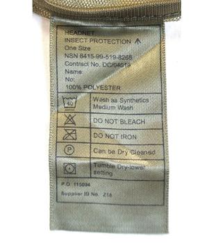 Mosquito Head Net Military issue Protective Mossie Insect Headnet Cover - New - main image