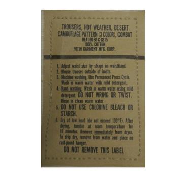 Genuine U.S. Ripstop Tri Colour 3 Colour Desert Camo Combat Trousers - New - main image