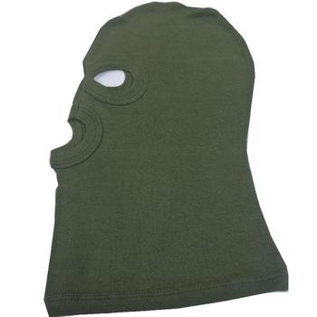 3 Hole Cotton Balaclava In Olive  - main image