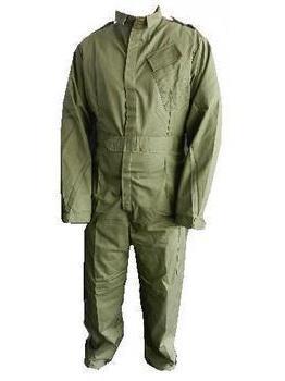 Coverall Olive Green Used British Army Boilersuit Coverall With Pocket And Velcro Front - main image