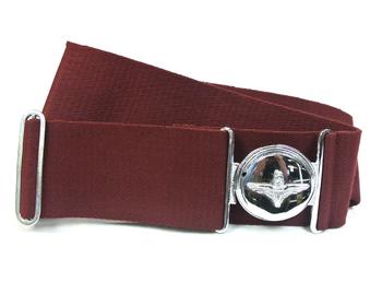 Parachute Regiment Style Maroon Stable Belt With Chrome Buckle - main image