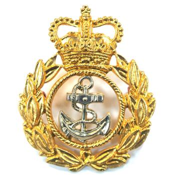 Royal Navy Chief Petty Officer  And Warrant Officer Metal Cap Badge  - main image