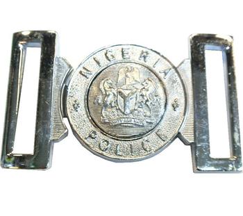 Chrome Nigeria Police Belt Buckle - main image