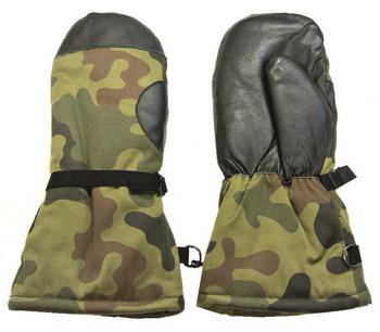 Woodland Camo Polish military issue mittens