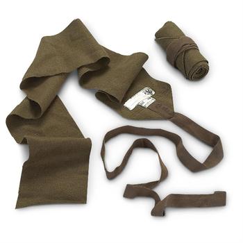 Puttees WWII 1940's Dated Genuine Old Stock Khaki Putties - main image