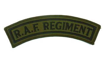 RAF Regiment Shoulder Title Blue Olive Or Sand - main image