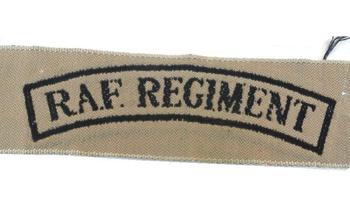 RAF Regiment Shoulder Title Blue Olive Or Sand - main image