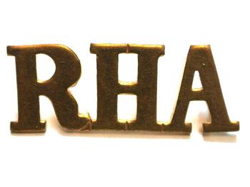 RHA Royal Horse artillery brass shoulder title