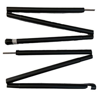 Bivvy Poles Military Army Issue Pair of Black Powder Coated 3 piece Pack of 2 Bivi Poles - main image