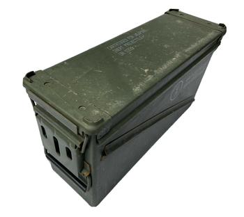 40mm Ammo Box Genuine U.S Military Tough Green PA120 Metal Ammo Box ( 15cm x 44cm x 25cm) - main image