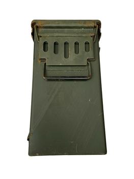 Large Green Metal Ammo Box Tough U.S. Military M548 40mm Steel Storage Box LSA2 / L24A1 - main image