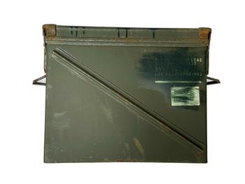 Large Green Metal Ammo Box Tough U.S. Military M548 40mm Steel Storage Box LSA2 / L24A1 - main image
