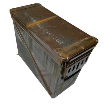 Brown Ammo Box Large Size Military Issue Metal Ammo Box 42 x 21 x 36cm L241A M548 - main image