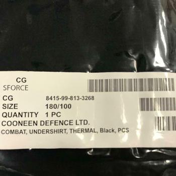 Black Cold weather Combat Undershirt Thermal Fleece British Army Issue Light Black PCS Half zip fleece ~ New - main image