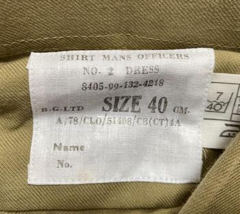Genuine British Army Issue Vintage New 1960`s / 1970's Officers Shirt - main image