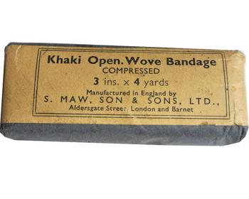 Vintage Khaki Open Wove Bandage - main image