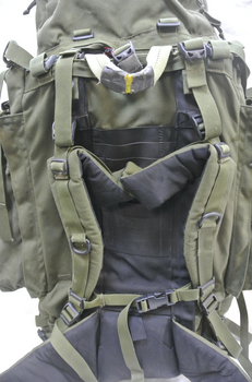 Olive Green Lowe Alpine Saracen 90 Plus 20 Litre Used Bergan With Side Pockets - main image