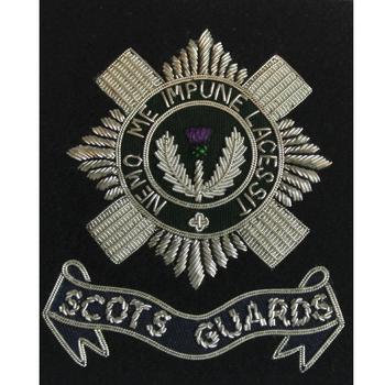 Fancy Gold / Silver Wire Blazer Badge Of The Scots Guard - main image