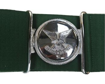 Rhodesian Selous Scouts Stable Belt Green Special Forces Style Belt And Chrome Buckle - main image