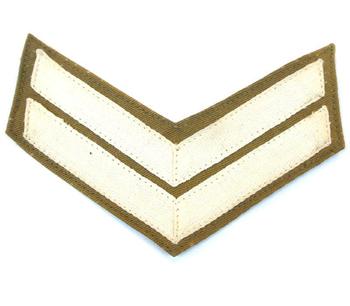 Khaki and white shirt stripe military issue