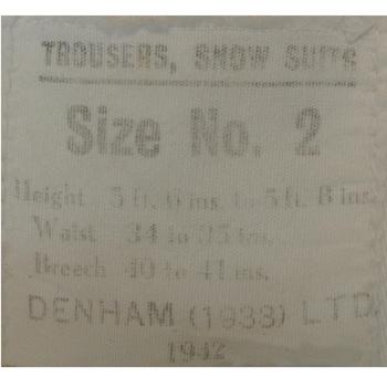 British Military Issue White WW2 Snow Suit Trousers  - main image