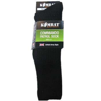 Cadet Socks Military Style Cadet Commando Patrol Socks Small Foot Size 4 - 7 Black Or Olive  - main image