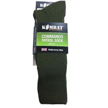 Cadet Socks Military Style Cadet Commando Patrol Socks Small Foot Size 4 - 7 Black Or Olive  - main image