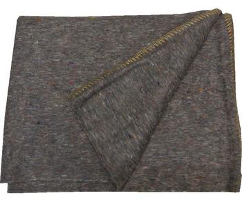 Military issue Blanket speckled grey / brown edged blanket - main image