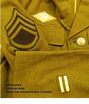 WWII Tunic, US Army Khaki Tunic WW2 American Military Issue Jackets 4 Pocket - main image