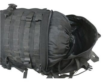Black Dutch Military Stingray Molle Rucksack Genuine Military Police Issue 60 Litre Bag With Lower Compartment Zipped Access - main image