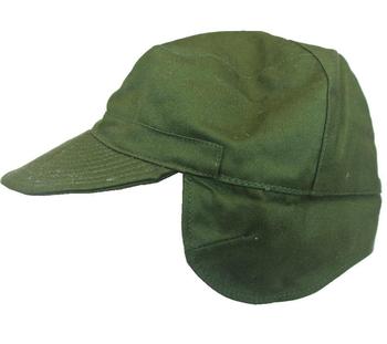 Olive Green Swedish Military Issue Cold Weather Combat Trapper Hat - main image