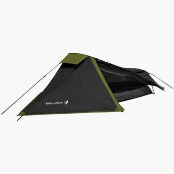 Blackthorne 1 Single Person Lightweight Back Packing Quick Pitch Trekking Tent Black or Hunter Green - main image