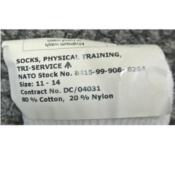 Military Issue White Tri Service Training Socks New - main image
