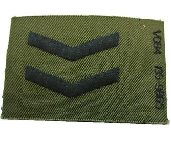 Olive Green Military Stripes - Unfinished Edge - main image