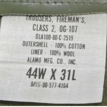 US Vintage Fireman Trousers - main image