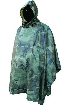 US Poncho, Genuine Military Issue Woodland Camo DPM US poncho, Graded2